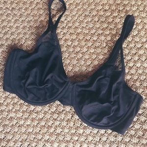 Black Unpadded Wacoal Bra
